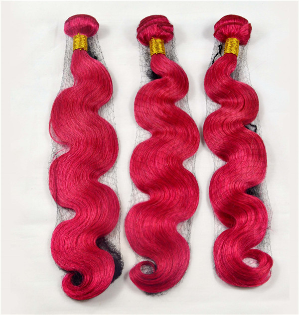 Qingdao Emeda hair factory red hair extension bundles,raw virgin cuticle aligned hair HN171